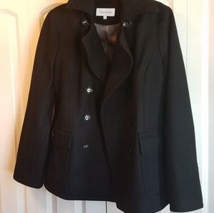 Calvin klein black peacoat size 10